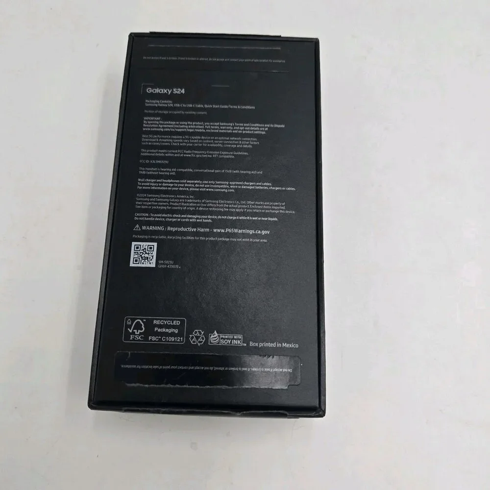 Original Samsung Galaxy S24 Cobalt Violet EMPTY BOX (No accessories)